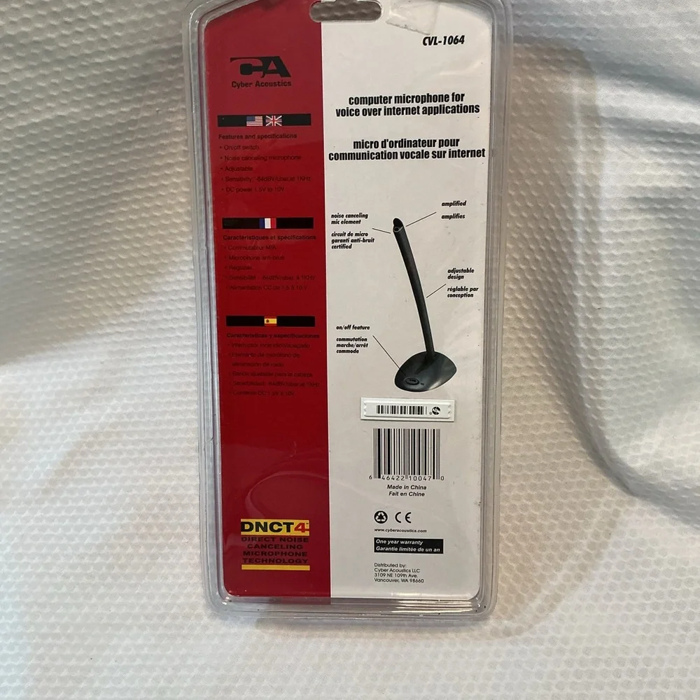 Computer Stand Microphone Noise Cancelling - Silver